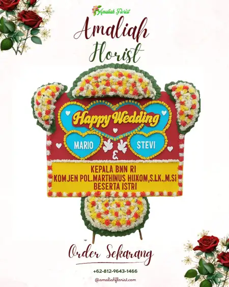 Papan Bunga Pernikahan Tugusumberjo
